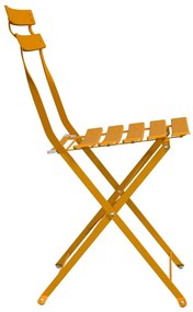 vidaXL Πτυσσόμενη Καρέκλα Κήπου 2 pcs Μουσταρδί 42 x 46 x 82εκ Ατσάλι