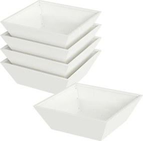 vidaXL Γλάστρα Κήπου 5 τμχ. Λευκό 50 x 50 x 15 cm