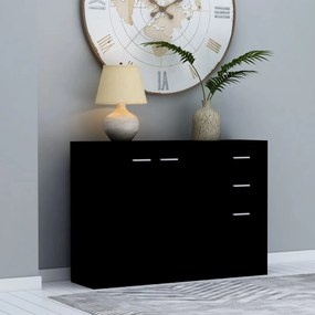 vidaXL Μπουφές Μαύρος 105 x 30 x 75 εκ. από Μοριοσανίδα