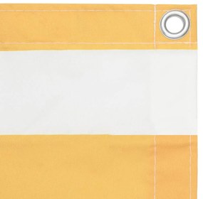 Διαχωριστικό Βεράντας Λευκό/Κίτρινο 75 x 500 εκ. Ύφασμα Oxford - Πολύχρωμο