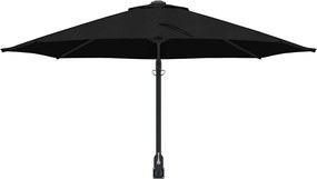 vidaXL Ομπρέλα Κήπου Μαύρο 248 x 248 x 148 εκ. Πολυεστέρας και Χάλυβας