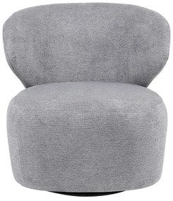 Πολυθρόνα Marelia pakoworld περιστρεφόμενη γκρι ύφασμα 73x76x76εκ