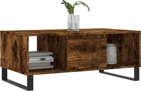 vidaXL Τραπεζάκι Σαλονιού Καπνιστή Δρυς 90x50x36,5 εκ. Επεξεργ. Ξύλο