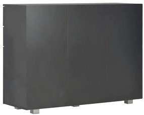 vidaXL Μπουφές Γυαλιστερός Μαύρος 107x35x80,5 εκ.