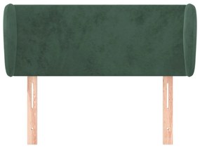 Κεφαλάρι με Πτερύγια Σκούρο Πράσινο 93x23x78/88 εκ. Βελούδινο - Πράσινο