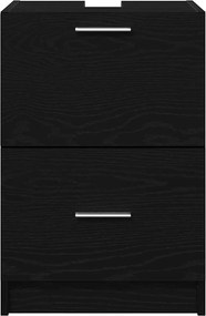 vidaXL Ντουλάπι Μπάνιου Μαύρη Οξυά 40 x 37 x 59 cm Επεξεργασμένο ξύλο