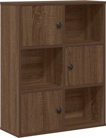 vidaXL Βιβλιοθήκη Καφέ Δρυς 60x24x76,5 εκ. από Επεξεργασμένο Ξύλο