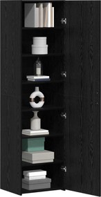vidaXL Highboard Μαύρη Οξυά 50 x 42,5 x 185 εκ.