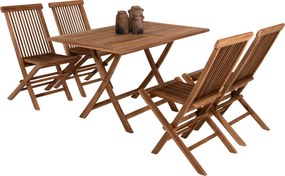 ΣΕΤ ΤΡΑΠΕΖΑΡΙΑΣ ΕΞΩΤ. ΧΩΡΟΥ 5ΤΜΧ KENDALL HM11955 ΜΑΣΙΦ ΞΥΛΟ TEAK ΦΥΣΙΚΟ