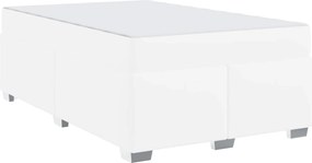 vidaXL Σκελετός Κρεβατιού με στρώμα Λευκό 120 x 190 cm ύφασμα