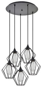 SE21-BL-B10-5BL-GR1 ADEPT PENDANT Black Metal Grid Pendant+ HOMELIGHTING 77-8751