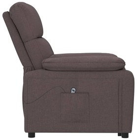 vidaXL Πολυθρόνα με Ανύψωση Σκούρο Καφέ Υφασμάτινη