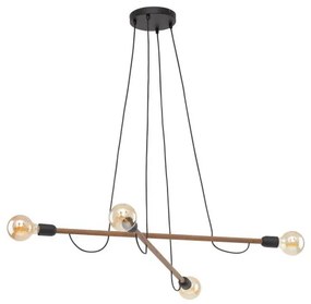 Κρεμαστό Φωτιστικό Οροφής 4xE27 15W IP20 Μαύρο Helix 4949 TK Lighting-4949-Μαύρο 4949
