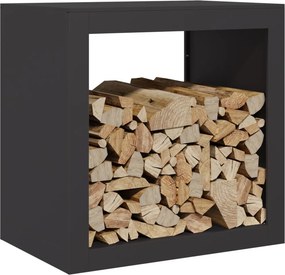 vidaXL Ράφι Καυσόξυλων Μαύρο 60x40x60 εκ. Ατσάλινο