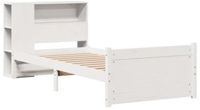 vidaXL Κρεβάτι Βιβλιοθήκη Χωρίς Στρώμα 100x200 εκ. Μασίφ Ξύλο Πεύκο