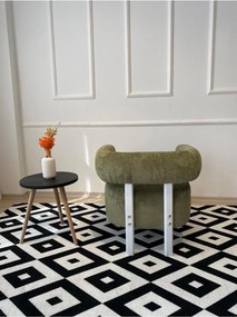 Stewehome Κλασικός πολυθρόνα με πόδια από ξύλο 68x60x65 cm