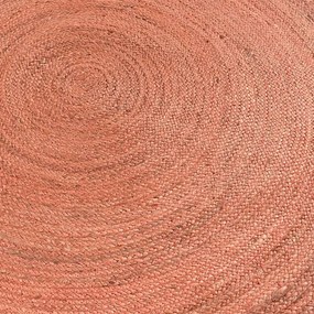 Στρογγυλό Χαλί Καλοκαιρινό (Φ150) Polcarpet Jute Plain Coral