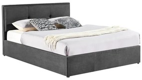 Κρεβάτι διπλό Sonnie με αποθηκευτικό χώρο ύφασμα ανθρακί 150x200εκ 161x207x101 εκ.
