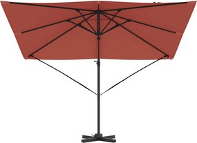 vidaXL Ρώμη Ομπρέλα Κόκκινο 286 x 284 x 265 εκ