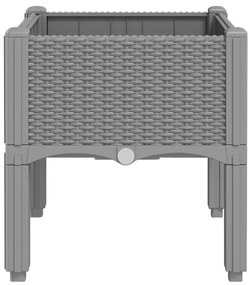 Ζαρντινιέρα Κήπου με Πόδια Αν. Γκρι 40x40x42 εκ Πολυπροπυλένιο - Γκρι