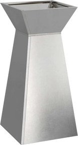 vidaXL Γλάστρα Πυλώνας 2 τμχ. Ασημί 35 x 35 x 73 εκ.