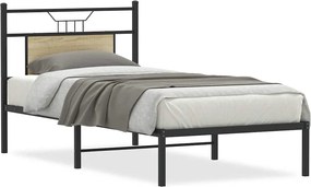 vidaXL Πλαίσιο Κρεβ. Χωρ. Στρώμα Sonoma Δρυς 90x200 εκ. Επεξ. Ξύλο