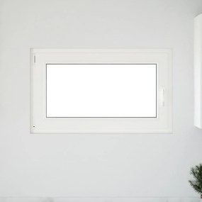 vidaXL Παράθυρο Υπογείου "RISOR" 100x70 εκ. Ανακλινόμενο & Περιστρεφόμενο DIN Αριστερά Λευκό