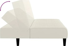 vidaXL Καναπές Κρεβάτι Διθέσιος Κρεμ Βελούδινος