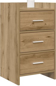 vidaXL Κομοδίνα Artisan Δρυς 40 x 36 x 70 εκ. Επεξεργασμένο Ξύλο
