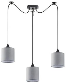 Κρεμαστό Φωτιστικό Οροφής Ύφασμα ADEPT H300 Φ40 Homelighting-77-9016-Γκρι 77-9016