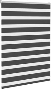 vidaXL Ζέβρα τυφλή Μαύρο Πλάτος υφάσματος 100,9 εκ. Πολυεστέρας