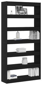 vidaXL Βιβλιοθήκη Μαύρη Δρυς 100 x 30 x 198 εκ. Επεξεργασμένο ξύλο