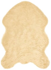 vidaXL Ψεύτικο Δέρμα Προβάτου Χαλί Tafalla Κρεμ 60 x 90 cm Πολυεστέρας