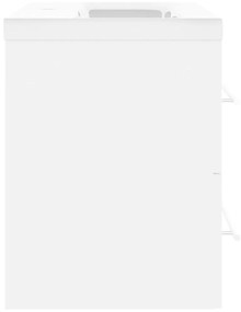vidaXL Ντουλάπι Μπάνιου με Νιπτήρα Λευκό από Μοριοσανίδα