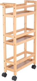 Τρόλεϊ/Ραφιέρα 3 Θέσεων (36x15x74) Estia Bamboo Essentials 01-27575