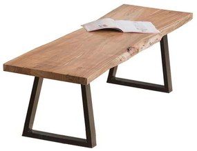Πάγκος Lizard 178x45x45cm Ακακία Φυσικό/Βαφή Μαύρη