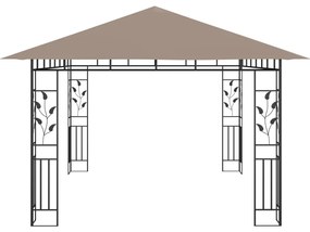 ΚΙΟΣΚΙ ΜΕ ΑΝΤΙΚΟΥΝΟΥΠΙΚΟ ΔΙΧΤΥ TAUPE 4X3X2,73 Μ. / 180 ΓΡ./Μ² 312252