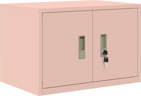 vidaXL Ντουλάπι αποθήκευσης 2 τμχ. Ροζ 60 x 40 x 130 εκ Ατσάλι