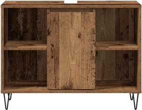 vidaXL Ντουλάπι Μπάνιου Παλιό Ξύλο 80 x 33 x 60 εκ Επεξεργασμένο ξύλο