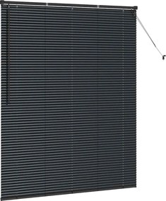vidaXL Βενετσιάνικες Ρόδες Μαύρο 175 x 150 εκ Αλουμίνιο