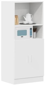 vidaXL Στήλη Κουζίνας Λευκή 57x41,5x131,5 εκ. από Επεξεργασμένο Ξύλο