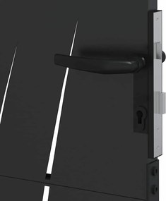vidaXL Πύλη Κήπου 110 x 130 cm Ατσάλι με Επικάλυψη Πούδρας Κλειδώσιμο