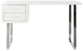 Γραφείο DKD Home Decor Λευκό Ασημί Μέταλλο Ξύλο MDF 120 x 55 x 76 cm