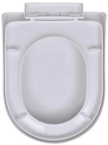vidaXL Καθίσματα Τουαλέτας με Καπάκι Soft Close 2 τεμ. Λευκά Πλαστικά