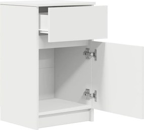 vidaXL Κομοδίνα 2 τεμ. Λευκά 39x35x65 εκ. από Επεξεργασμένο Ξύλο
