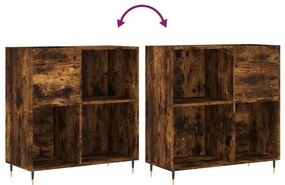 vidaXL Δισκοθήκη Καπνιστή Δρυς 84,5 x 38 x 89 εκ. από Επεξεργ. Ξύλο
