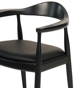 ΠΟΛΥΘΡΟΝΑ ΤΡΑΠΕΖΑΡΙΑΣ ADOR HM9948.02 RUBBERWOOD ΚΑΙ PU-ΜΑΥΡΟ 62x54x76,5Υεκ