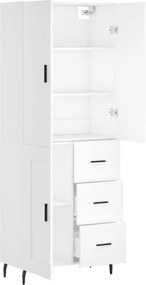 vidaXL Ντουλάπι Λευκό 69,5x34x180 εκ. από Επεξεργασμένο Ξύλο
