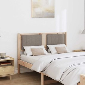 vidaXL Ταπετσαρισμένο κεφαλάρι Καφέ 120 cm Στερεά ξυλεία πεύκου