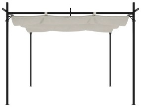 vidaXL Πέργκολα με Πτυσσόμενη Οροφή Κρεμ 295 x 292 x 230 εκ.